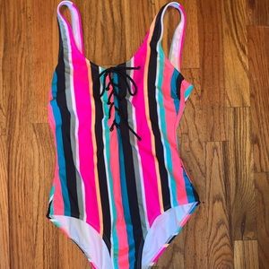 Multicolor one piece swimsuit